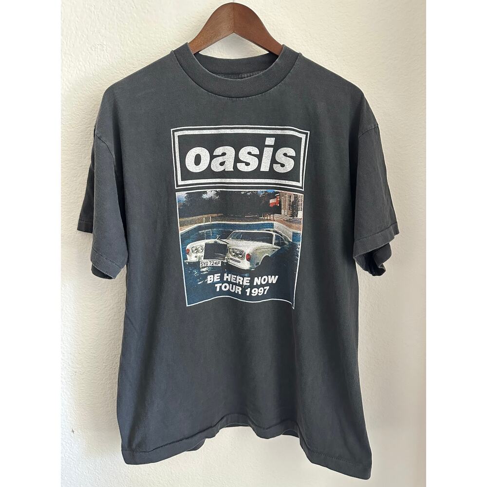 Oasis "Be Here Now Tour" Reprint Single Stitch T-shirt Brockum Tag